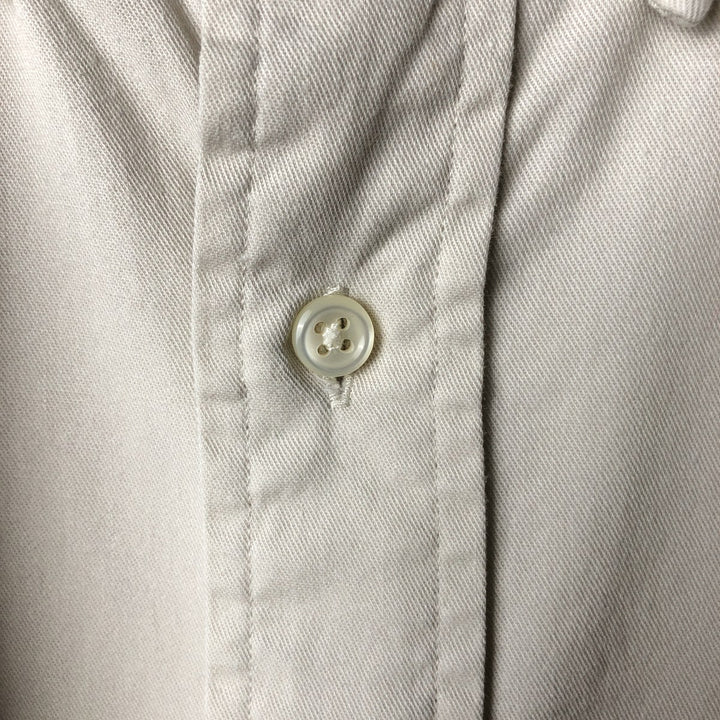 Ralph Lauren BLAKE long sleeve button down shirt, men's XL size cotton ivory Vintage Second Hand