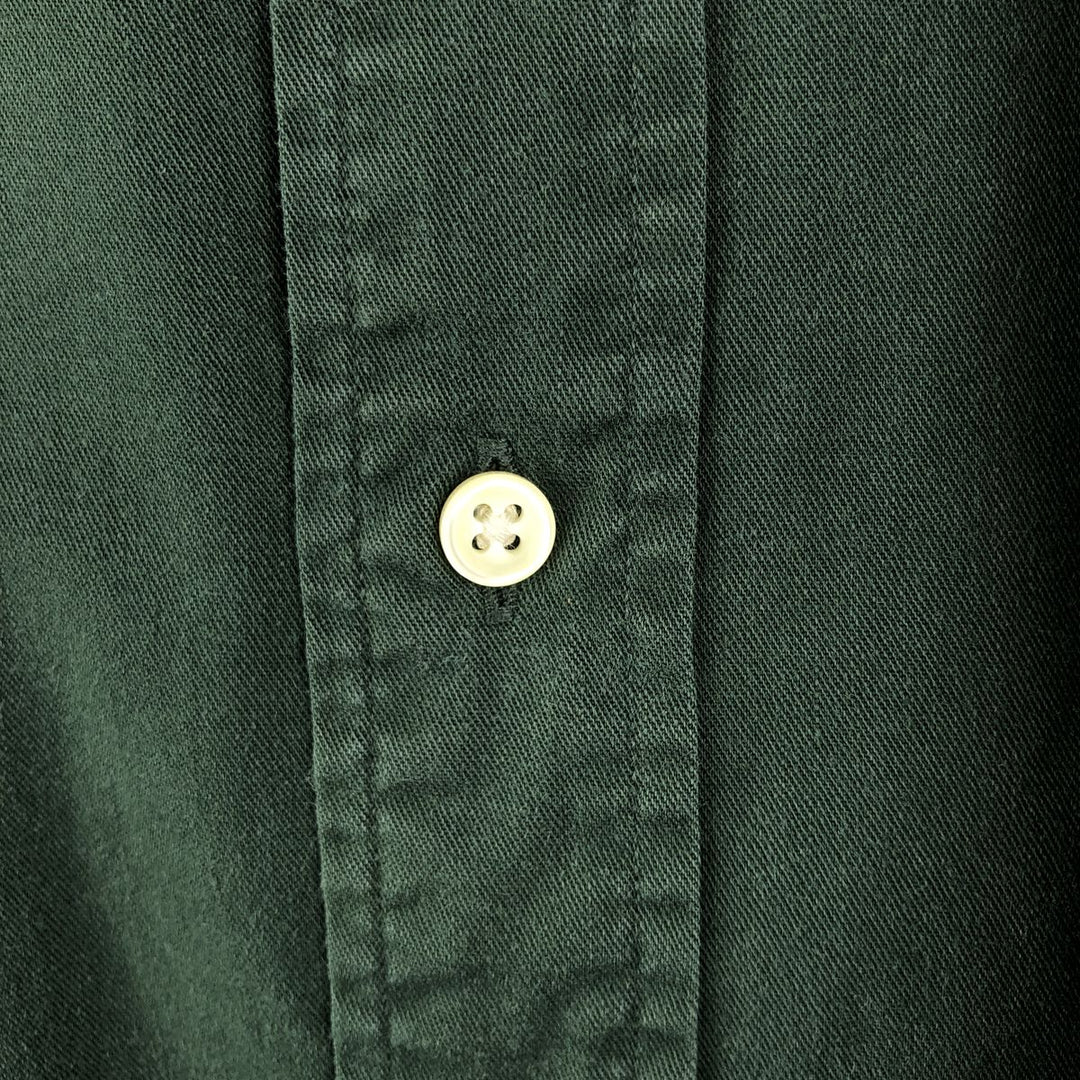 Ralph Lauren BLAIRE long sleeve button down shirt, men's XL size cotton Green type dark green Vintage Second Hand