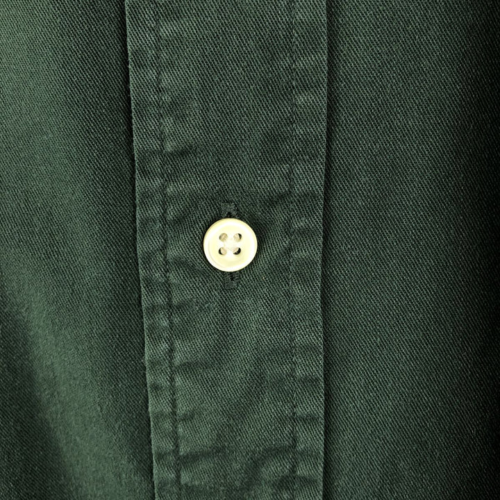Ralph Lauren BLAIRE long sleeve button down shirt, men's XL size cotton Green type dark green Vintage Second Hand