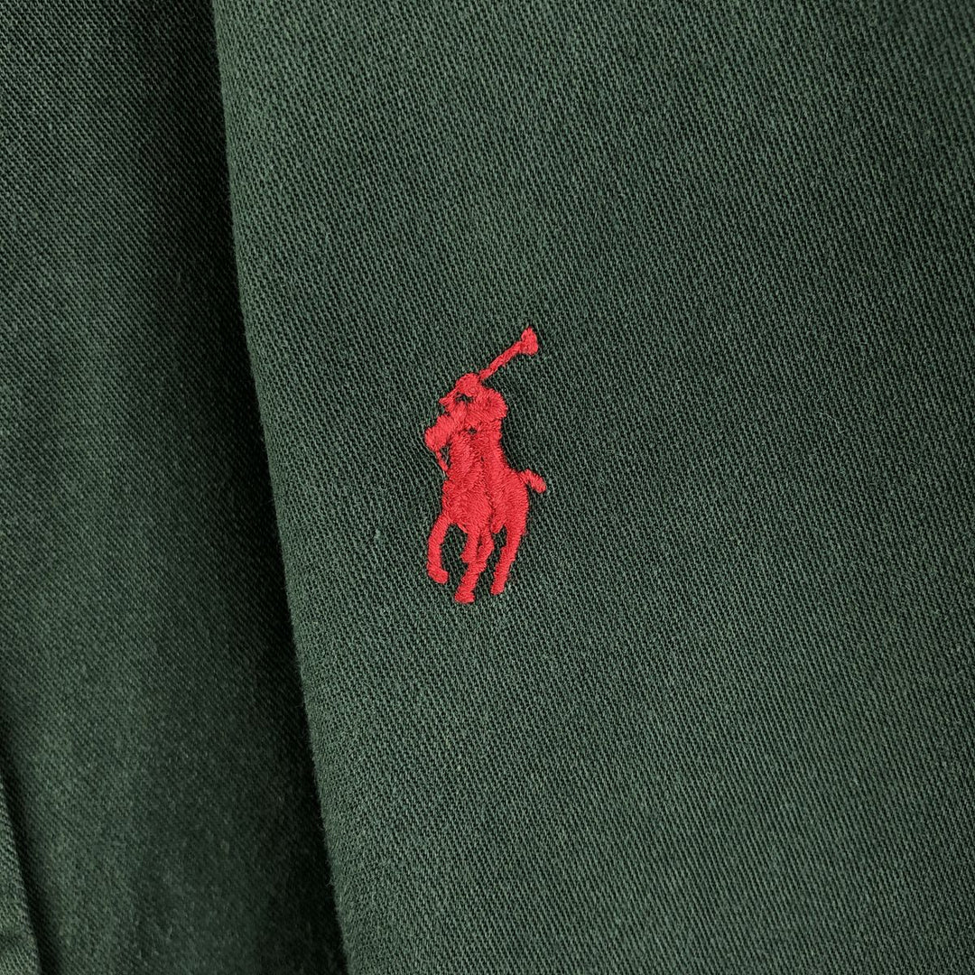 Ralph Lauren BLAIRE long sleeve button down shirt, men's XL size cotton Green type dark green Vintage Second Hand