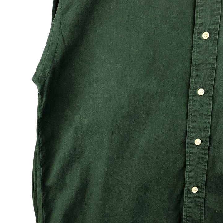Ralph Lauren BLAIRE long sleeve button down shirt, men's XL size cotton Green type dark green Vintage Second Hand