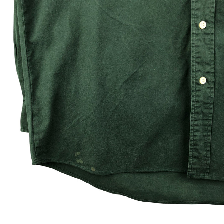 Ralph Lauren BLAIRE long sleeve button down shirt, men's XL size cotton Green type dark green Vintage Second Hand