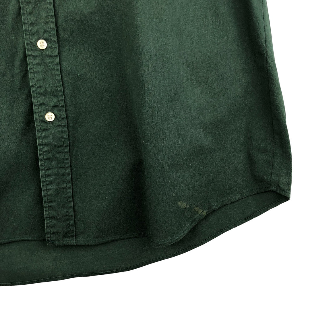 Ralph Lauren BLAIRE long sleeve button down shirt, men's XL size cotton Green type dark green Vintage Second Hand