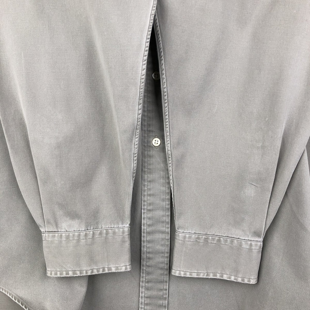 Ralph Lauren BLAKE long sleeve button down shirt, men's XL size cotton Khaki type beige Vintage Second Hand