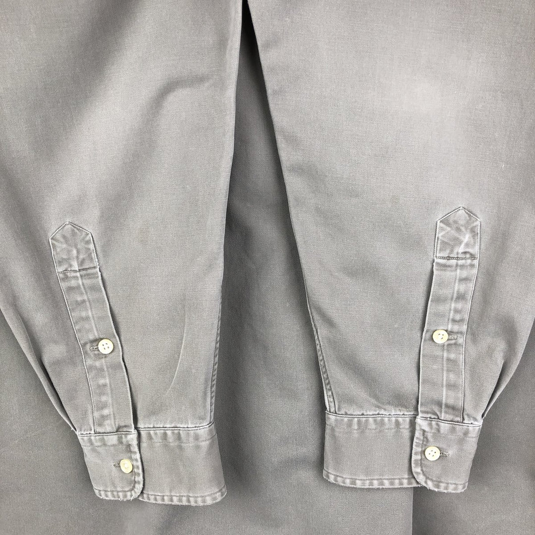Ralph Lauren BLAKE long sleeve button down shirt, men's XL size cotton Khaki type beige Vintage Second Hand