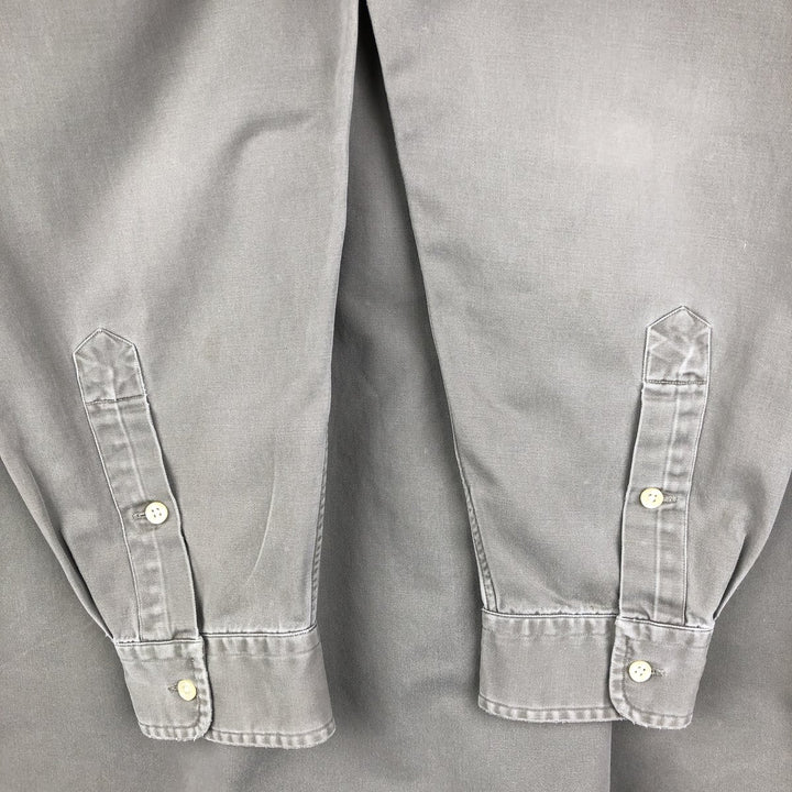 Ralph Lauren BLAKE long sleeve button down shirt, men's XL size cotton Khaki type beige Vintage Second Hand