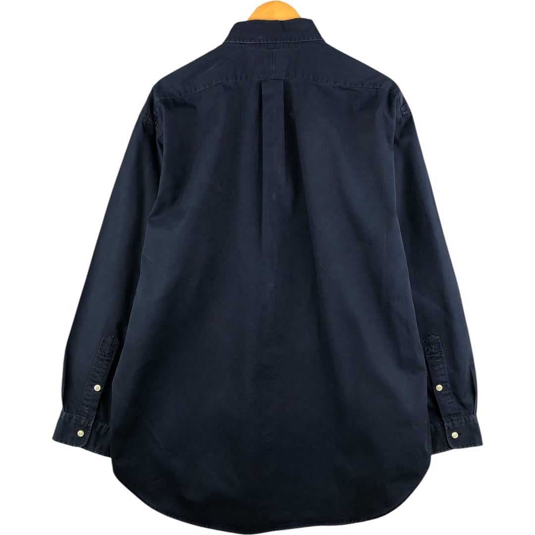 Ralph Lauren BLAKE long sleeve button down shirt, men's size L cotton navy blue type Vintage Second Hand