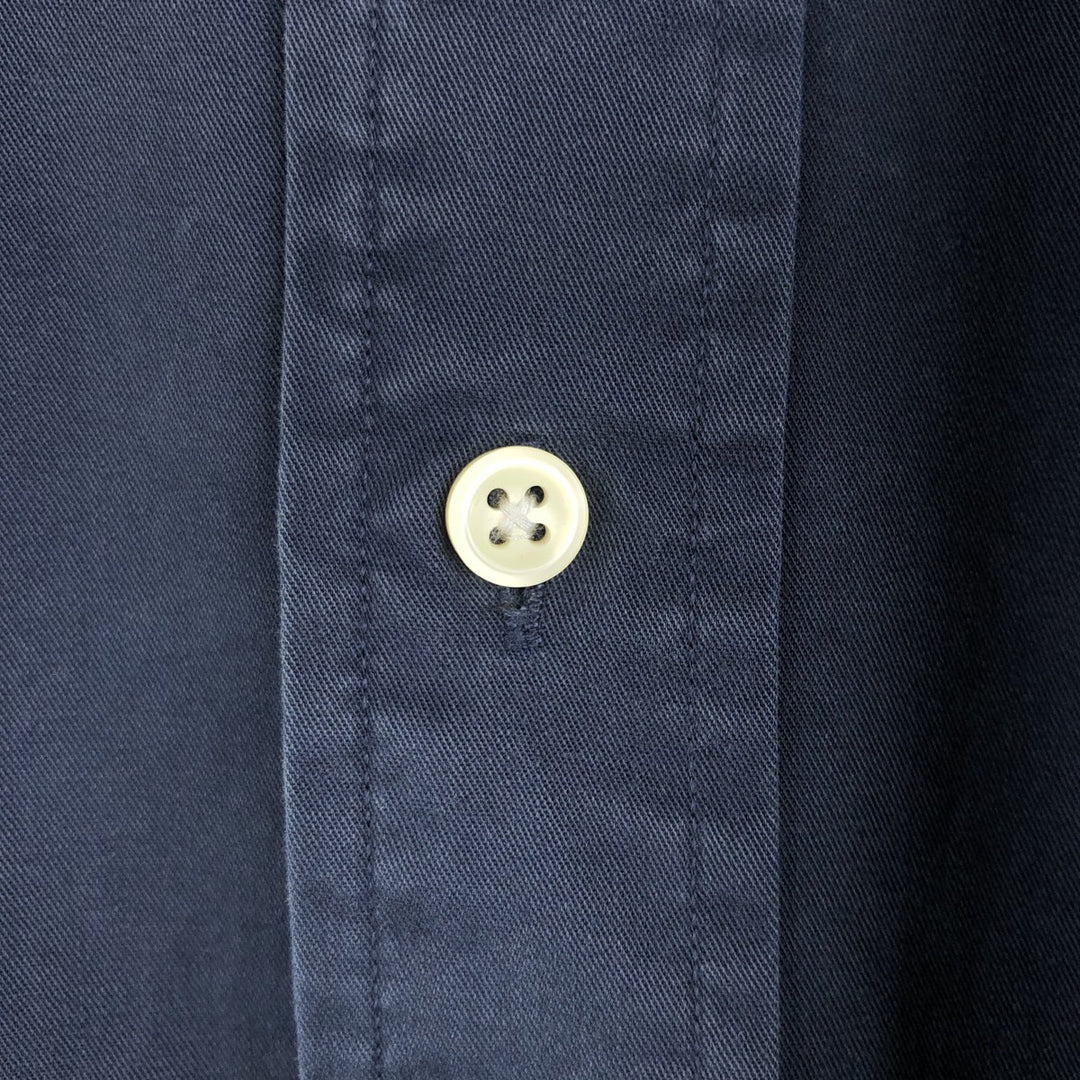 Ralph Lauren BLAKE long sleeve button down shirt, men's size L cotton navy blue type Vintage Second Hand