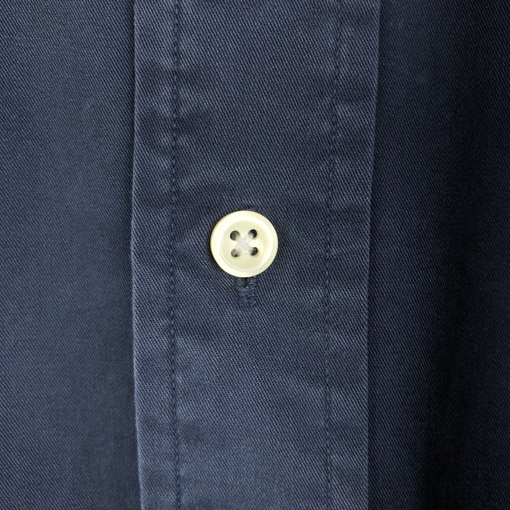 Ralph Lauren BLAKE long sleeve button down shirt, men's size L cotton navy blue type Vintage Second Hand