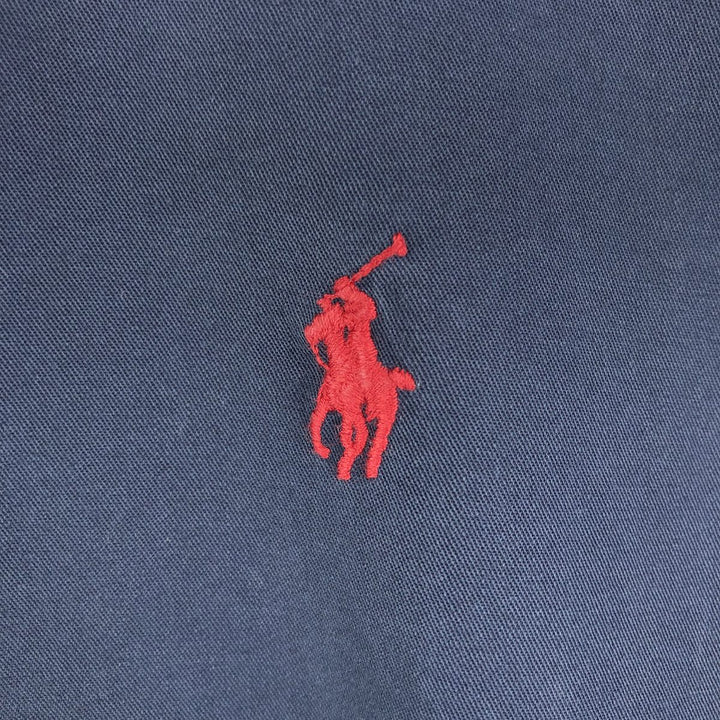 Ralph Lauren BLAKE long sleeve button down shirt, men's size L cotton navy blue type Vintage Second Hand