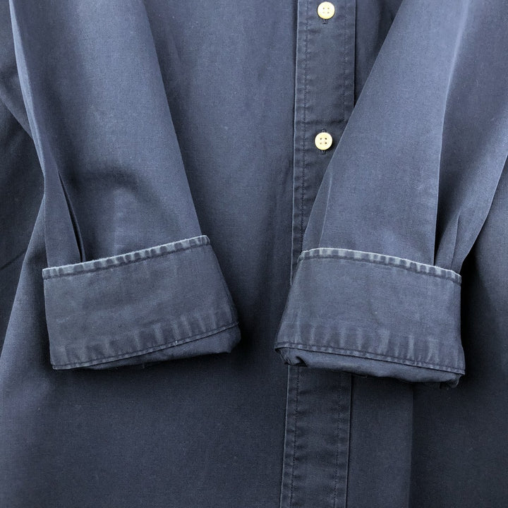 Ralph Lauren BLAKE long sleeve button down shirt, men's size L cotton navy blue type Vintage Second Hand