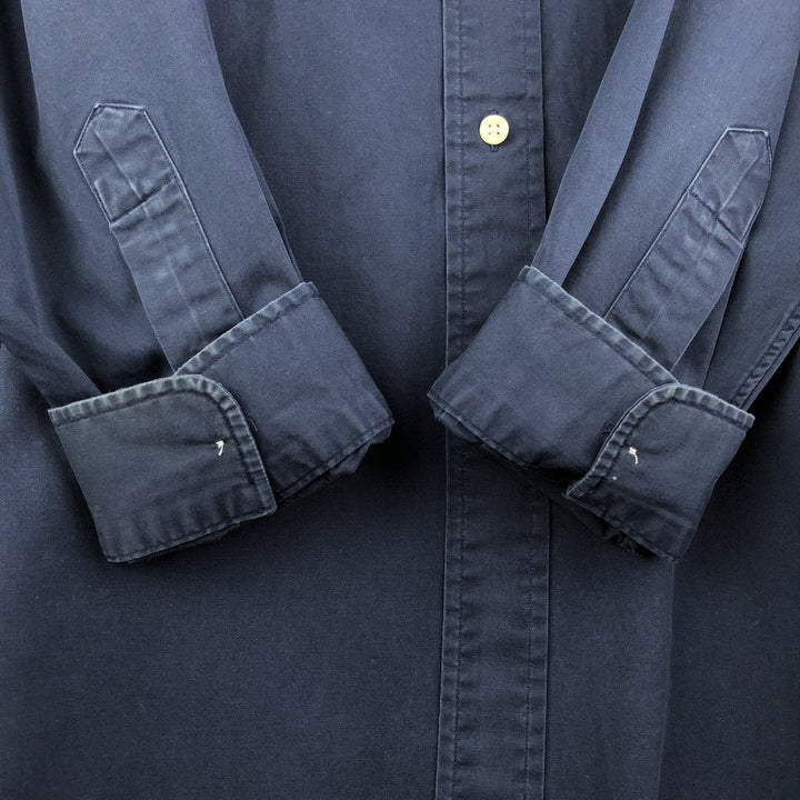 Ralph Lauren BLAKE long sleeve button down shirt, men's size L cotton navy blue type Vintage Second Hand
