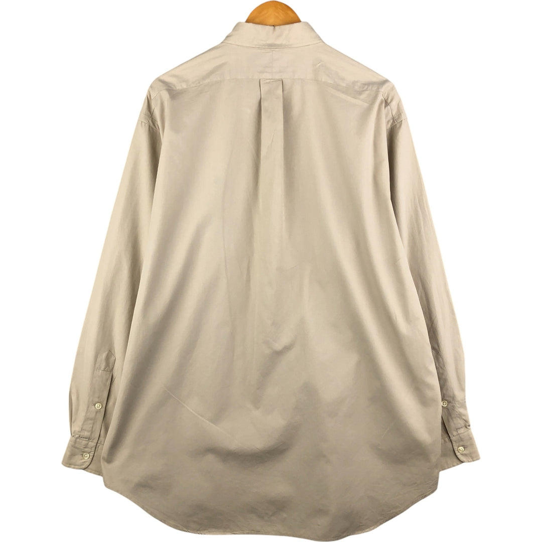 Ralph Lauren BLAKE long sleeve button down shirt, men's size L cotton Beige type Vintage Second Hand