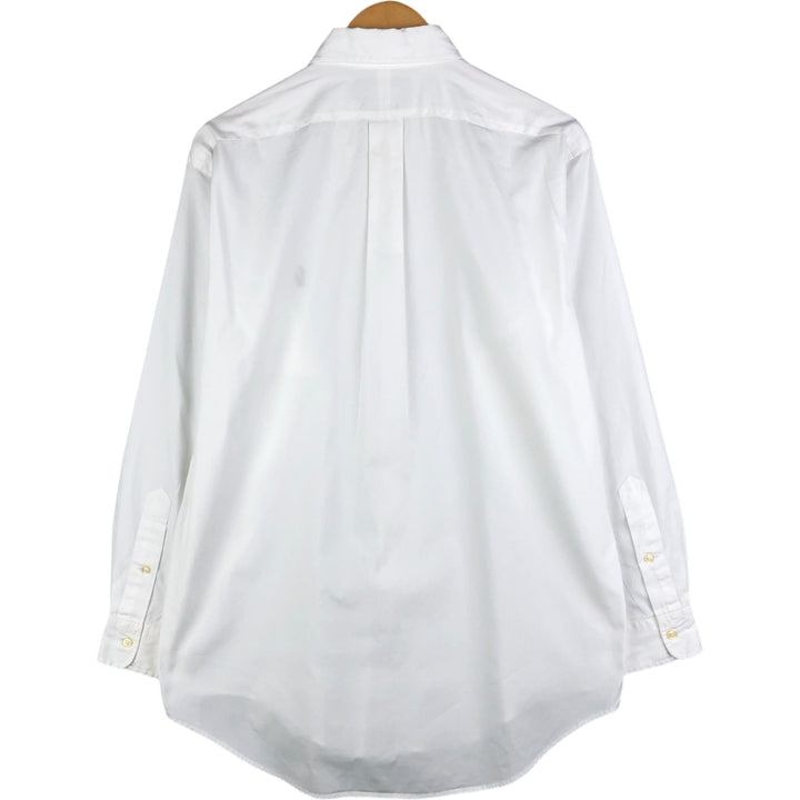 Ralph Lauren YARMOUTH long sleeve button down shirt, men's size M cotton white type Vintage Second Hand