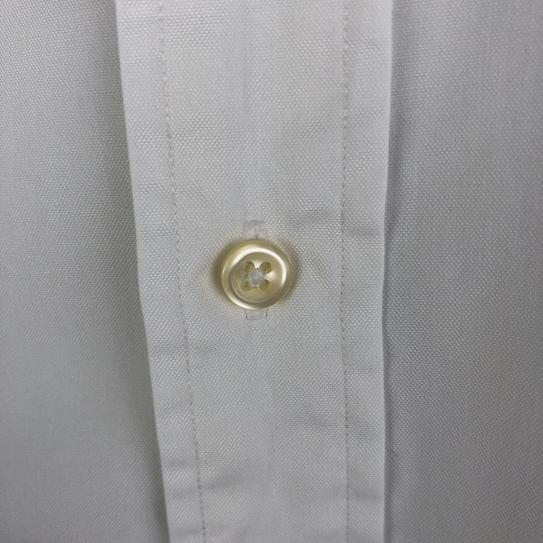 Ralph Lauren YARMOUTH long sleeve button down shirt, men's size M cotton white type Vintage Second Hand