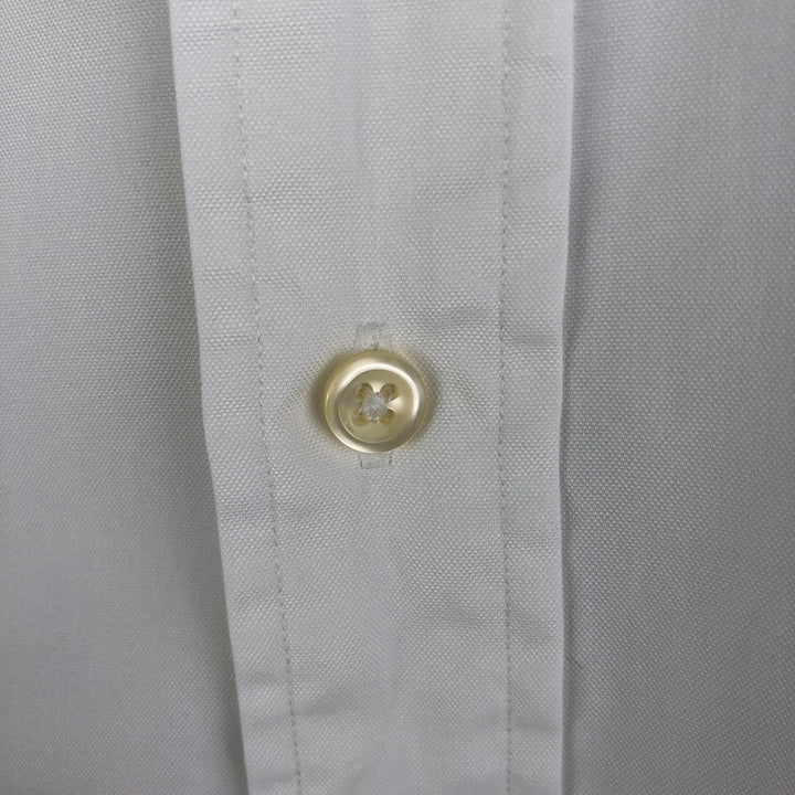 Ralph Lauren YARMOUTH long sleeve button down shirt, men's size M cotton white type Vintage Second Hand