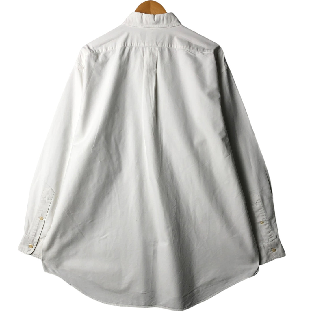 Ralph Lauren YARMOUTH long sleeve button down shirt, men's XL size cotton white type Vintage Second Hand