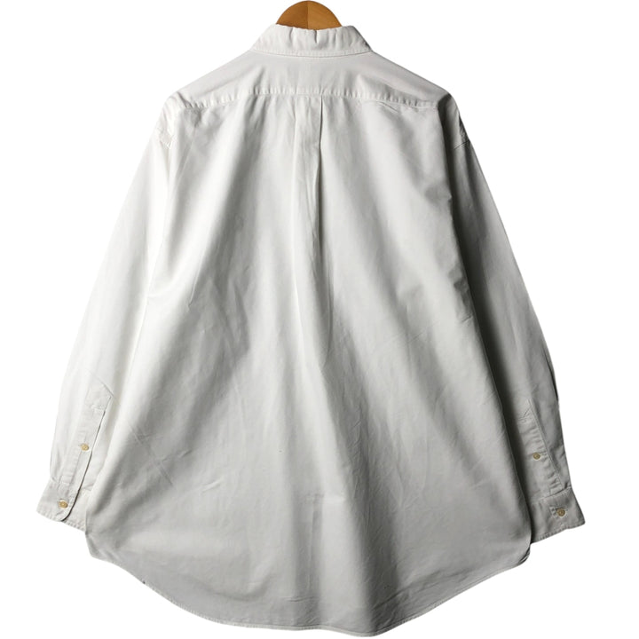 Ralph Lauren YARMOUTH long sleeve button down shirt, men's XL size cotton white type Vintage Second Hand