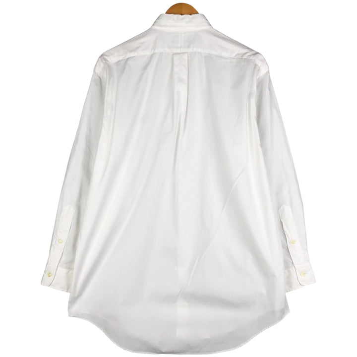 Ralph Lauren YARMOUTH long sleeve button down shirt, men's size M cotton white type Vintage Second Hand