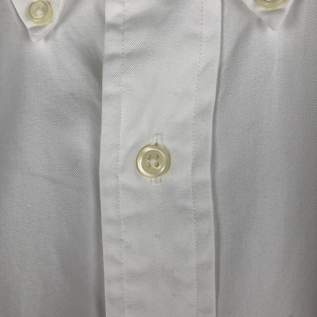 Ralph Lauren YARMOUTH long sleeve button down shirt, men's size M cotton white type Vintage Second Hand