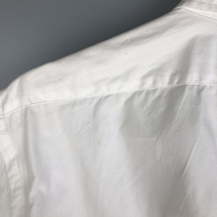 Ralph Lauren YARMOUTH long sleeve button down shirt, men's size M cotton white type Vintage Second Hand