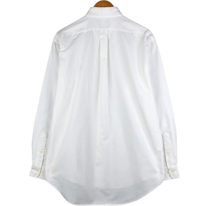 Ralph Lauren YARMOUTH long sleeve button down shirt, men's size M cotton white type Vintage Second Hand