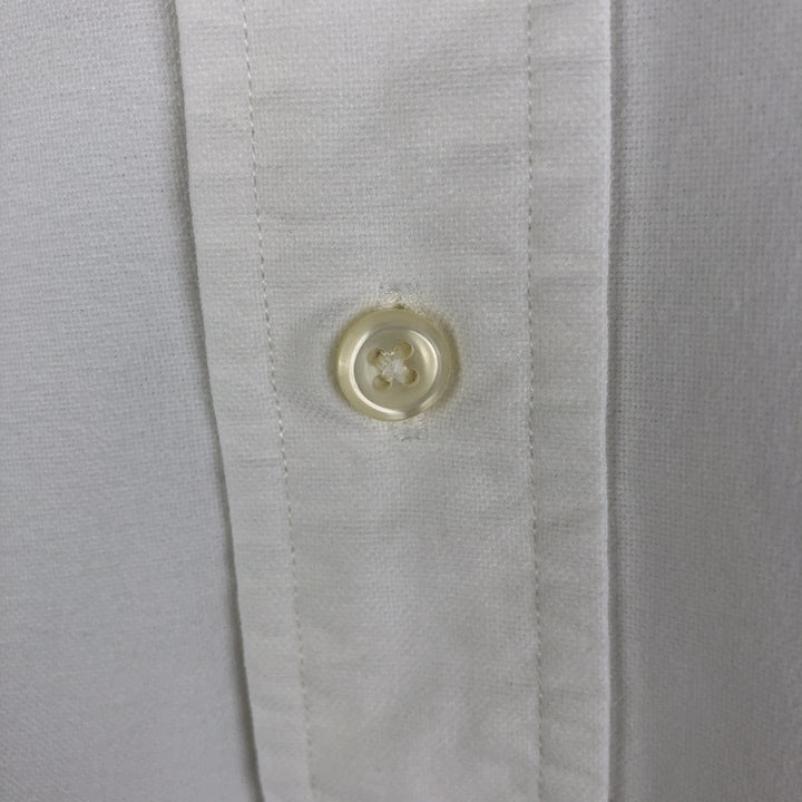 Ralph Lauren YARMOUTH long sleeve button down shirt, men's size M cotton white type Vintage Second Hand