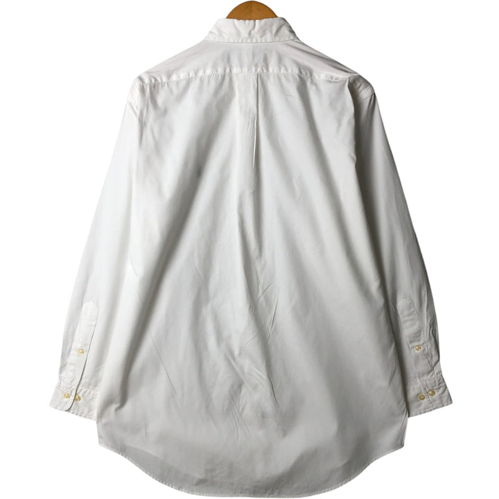 Ralph Lauren YARMOUTH long sleeve button down shirt, men's size M cotton white type Vintage Second Hand
