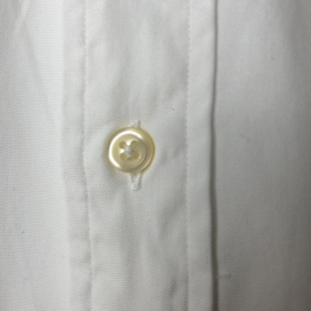 Ralph Lauren YARMOUTH long sleeve button down shirt, men's size M cotton white type Vintage Second Hand