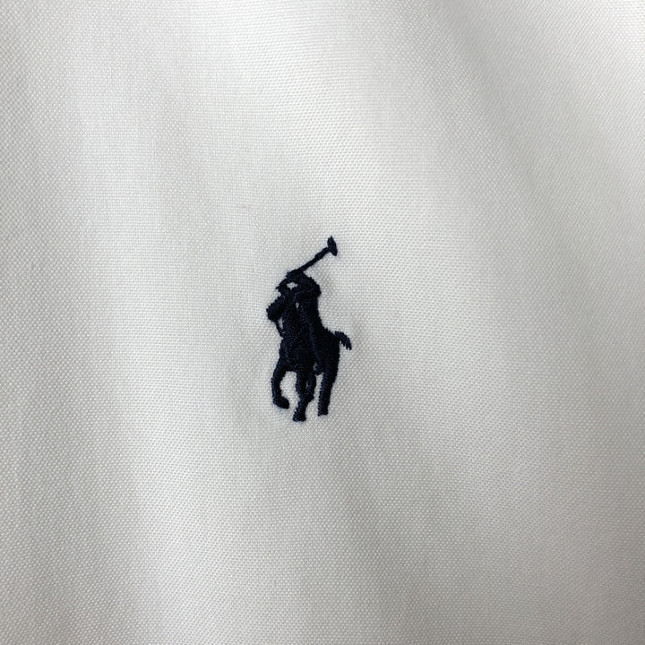 Ralph Lauren YARMOUTH long sleeve button down shirt, men's size M cotton white type Vintage Second Hand