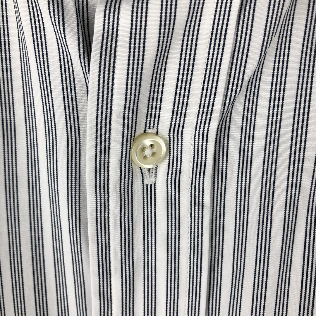 Ralph Lauren CUSTOM FIT long sleeve button down striped shirt men's size M cotton pale white type Vintage Second Hand
