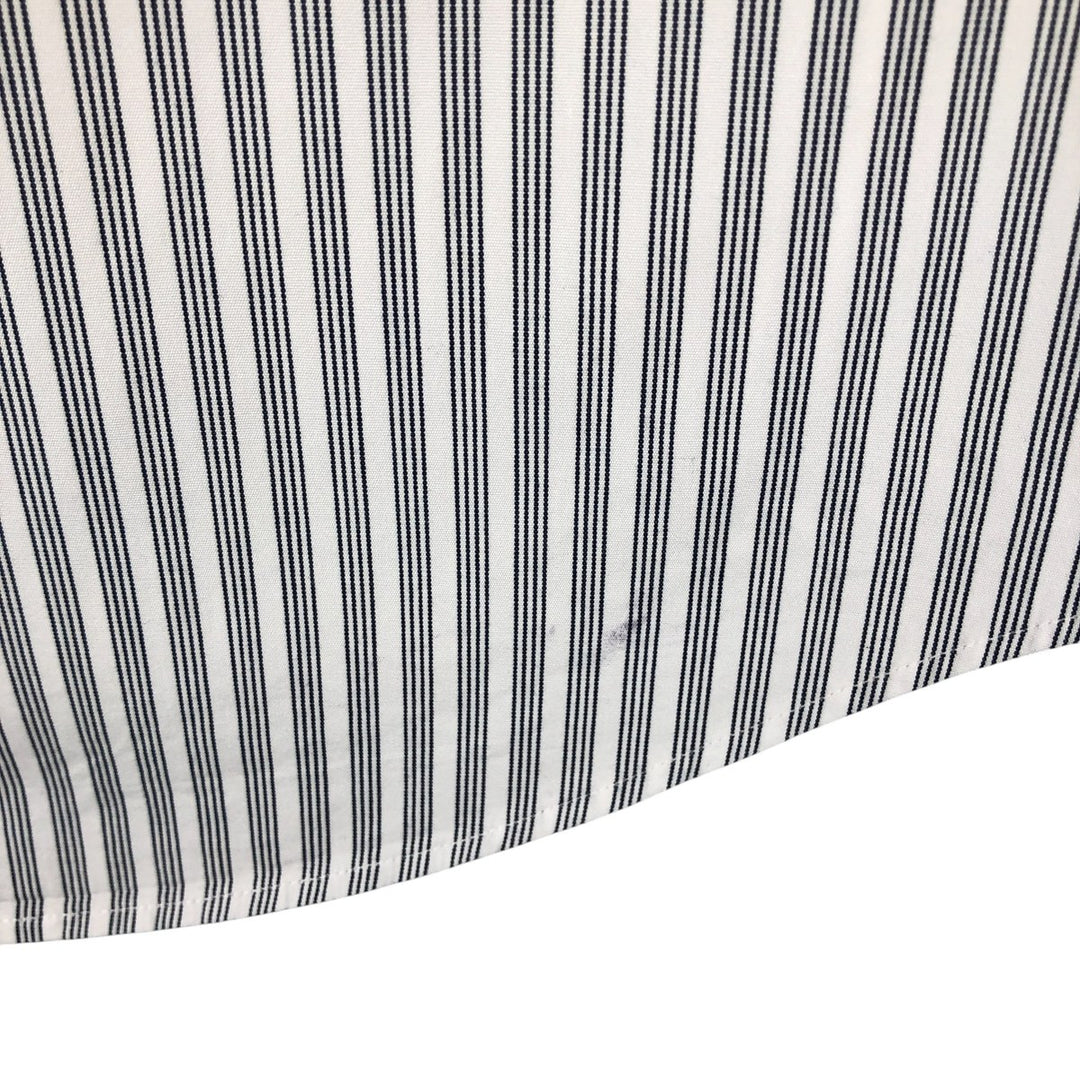Ralph Lauren CUSTOM FIT long sleeve button down striped shirt men's size M cotton pale white type Vintage Second Hand