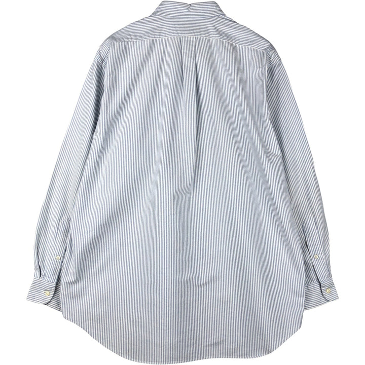Ralph Lauren BLAKE long sleeve button-down striped shirt, men's size L cotton Blue type light blue Vintage Second Hand