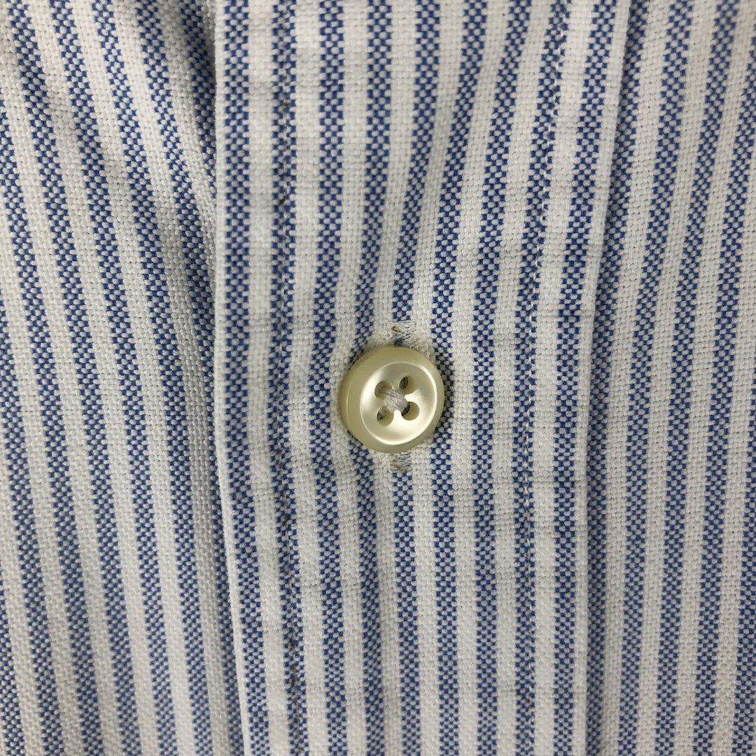 Ralph Lauren BLAKE long sleeve button-down striped shirt, men's size L cotton Blue type light blue Vintage Second Hand
