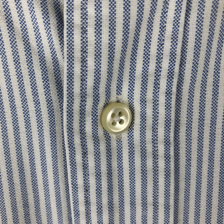 Ralph Lauren BLAKE long sleeve button-down striped shirt, men's size L cotton Blue type light blue Vintage Second Hand