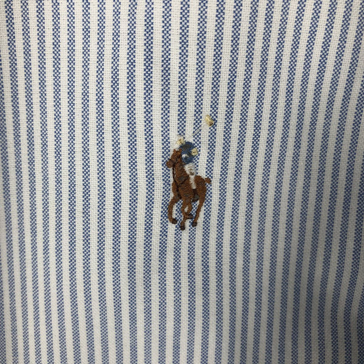 Ralph Lauren BLAKE long sleeve button-down striped shirt, men's size L cotton Blue type light blue Vintage Second Hand