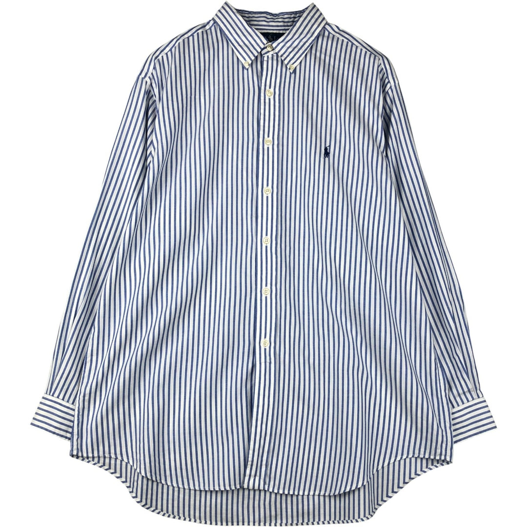 Ralph Lauren YARMOUTH Long Sleeve Button-Down Striped Shirt, Men's XL cotton white type Vintage Second Hand