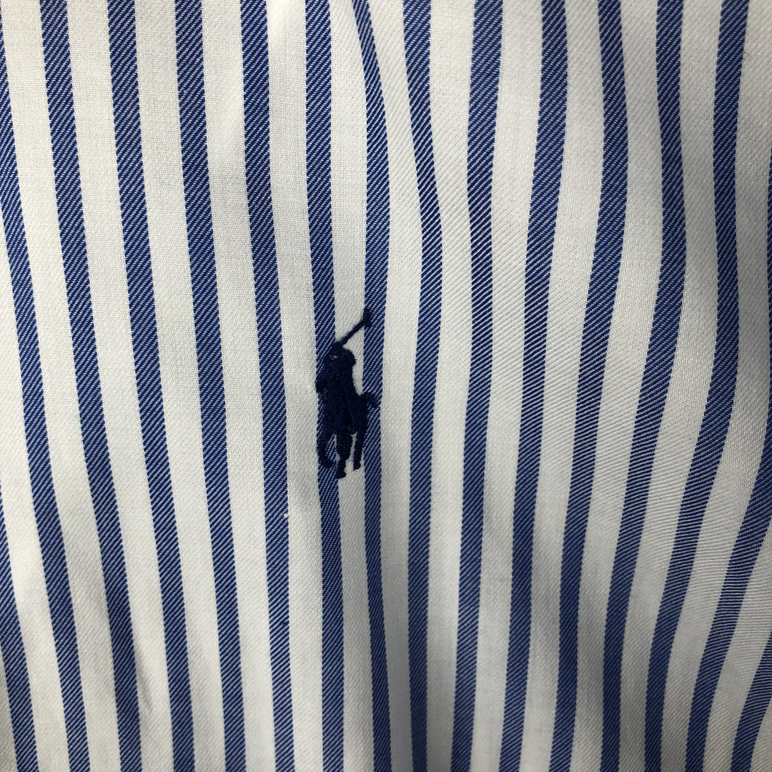 Ralph Lauren YARMOUTH Long Sleeve Button-Down Striped Shirt, Men's XL cotton white type Vintage Second Hand