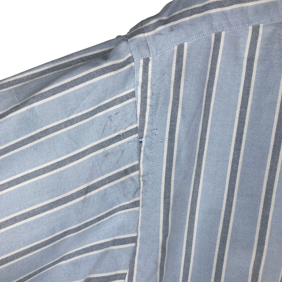 Ralph Lauren YARMOUTH Long Sleeve Button-Down Striped Shirt, Men's XL cotton Blue type light blue Vintage Second Hand