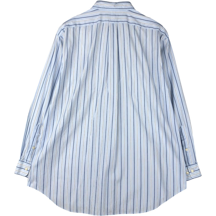 Ralph Lauren Classic Fit Long Sleeve Button Down Striped Shirt Men's XL cotton Blue type light blue Vintage Second Hand