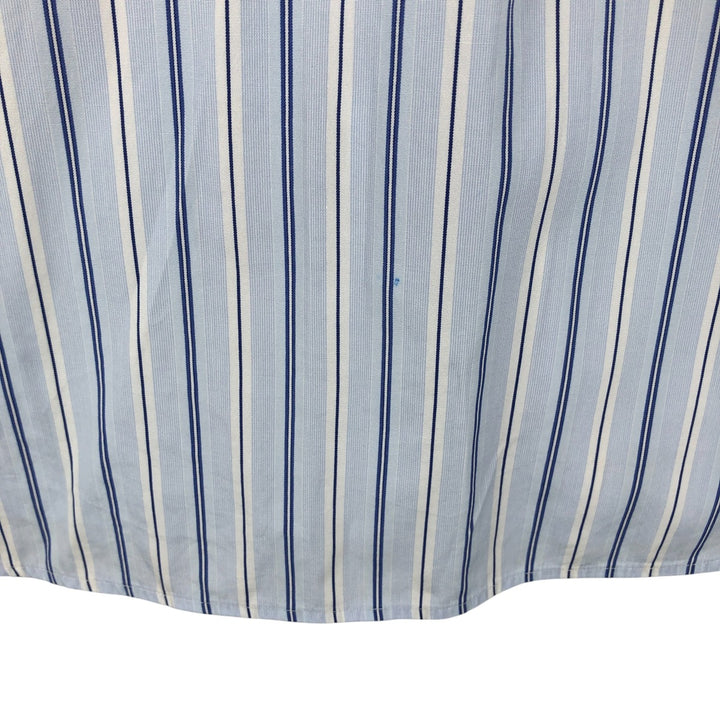 Ralph Lauren Classic Fit Long Sleeve Button Down Striped Shirt Men's XL cotton Blue type light blue Vintage Second Hand