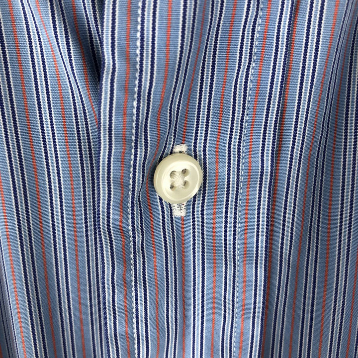 Ralph Lauren Classic Fit Long Sleeve Button Down Striped Shirt, Men's Size L cotton blue type Vintage Second Hand