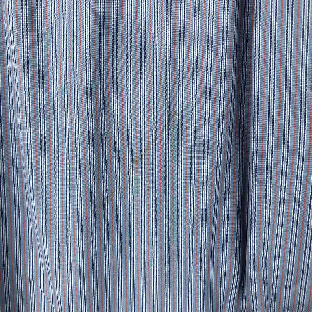 Ralph Lauren Classic Fit Long Sleeve Button Down Striped Shirt, Men's Size L cotton blue type Vintage Second Hand