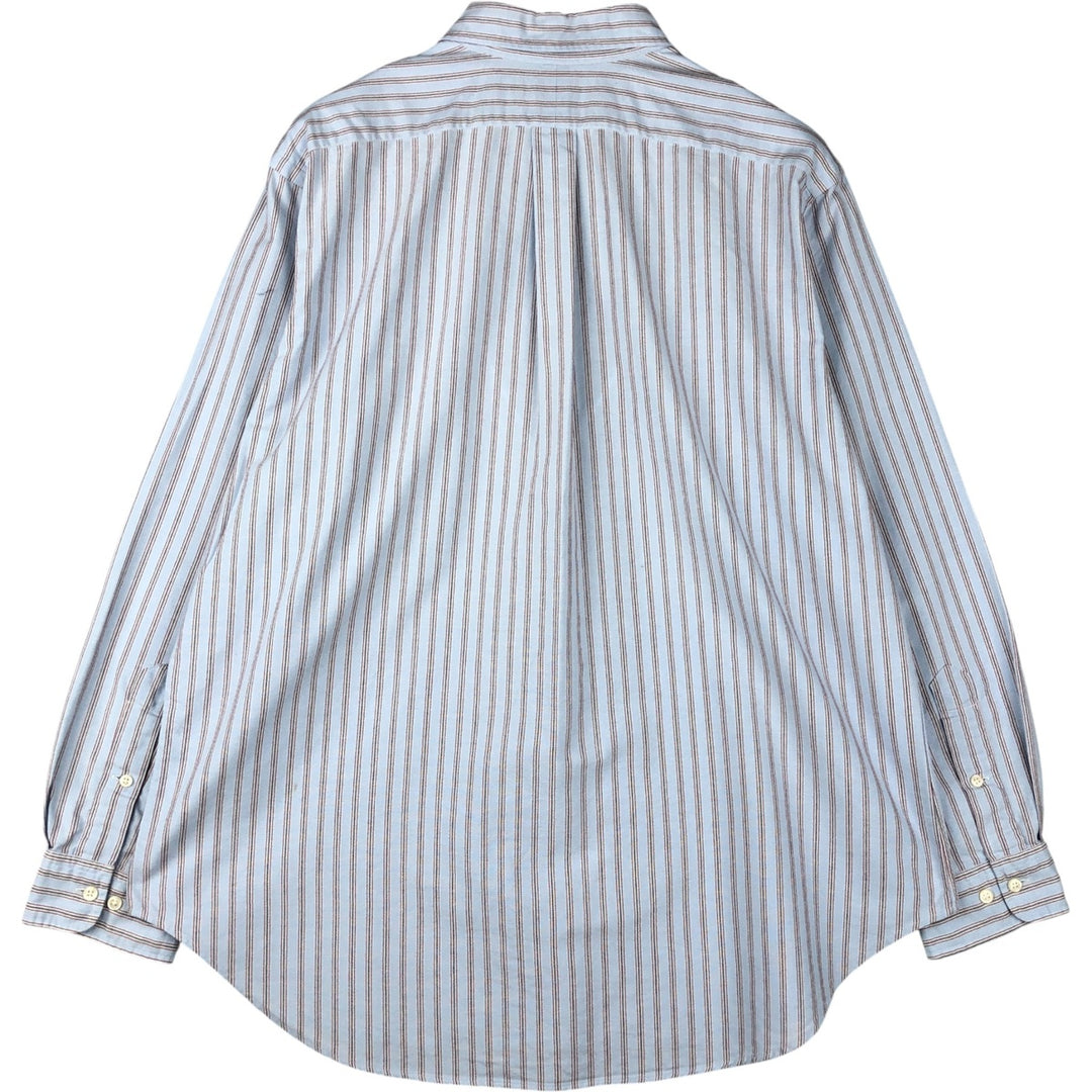 Ralph Lauren Classic Fit Long Sleeve Button Down Striped Shirt Men's XL cotton Blue type light blue Vintage Second Hand