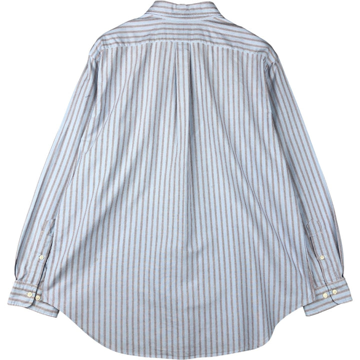 Ralph Lauren Classic Fit Long Sleeve Button Down Striped Shirt Men's XL cotton Blue type light blue Vintage Second Hand