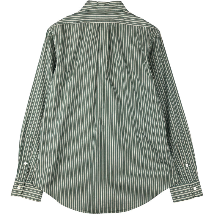 Ralph Lauren CUSTOM FIT long sleeve button down striped shirt men's size M cotton Mint green Vintage Second Hand