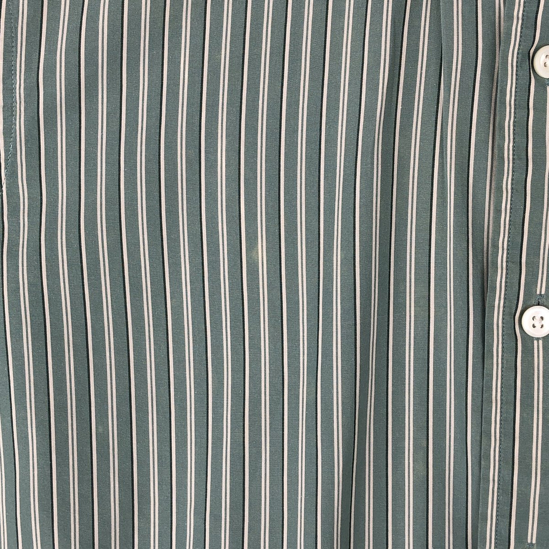 Ralph Lauren CUSTOM FIT long sleeve button down striped shirt men's size M cotton Mint green Vintage Second Hand