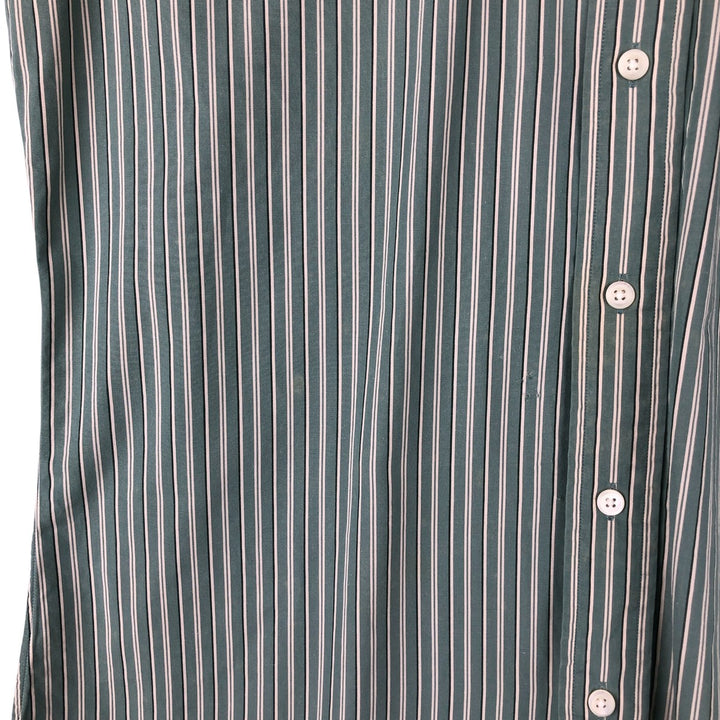 Ralph Lauren CUSTOM FIT long sleeve button down striped shirt men's size M cotton Mint green Vintage Second Hand