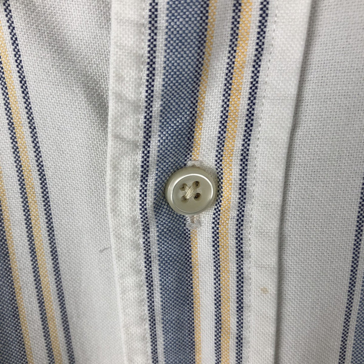 Ralph Lauren YARMOUTH Long Sleeve Button-Down Striped Shirt, Men's Size L cotton pale white type Vintage Second Hand