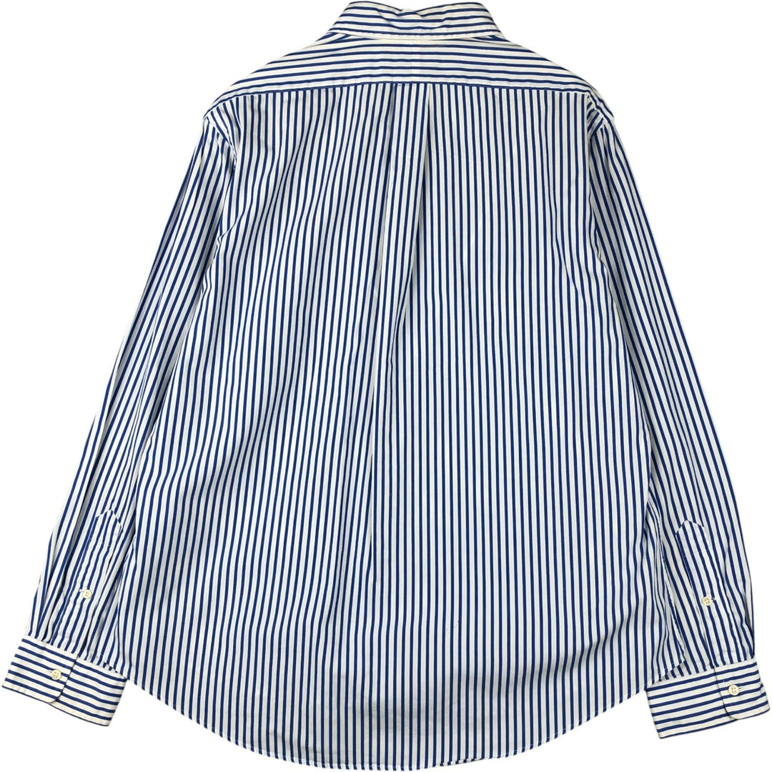Ralph Lauren CUSTOM FIT long sleeve button down striped shirt men's XL size cotton white type Vintage Second Hand